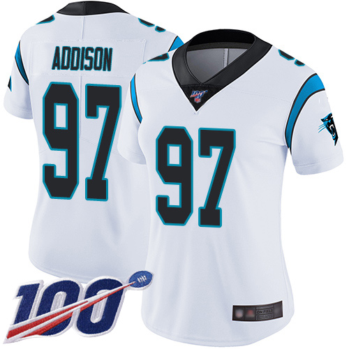 Carolina Panthers Limited White Women Mario Addison Road Jersey NFL Football 97 100th Season Vapor Untouchable